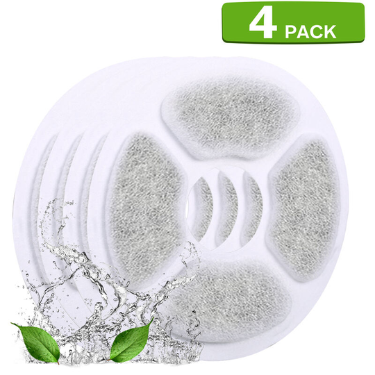 Cat Water Fountain Filters Replacement Filters for 84oz/2.5L Round Filter Space Automatic Pet Water Fountain 4pcs