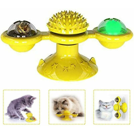 Cat Toys, Whirling Toy, Cat Windmill Turntable Cat Toy Cat Toy Scratching Tickle Crazy Game