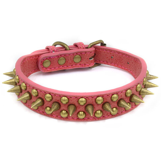 Dog Collar Nail Stud Pu Leather Bite Proof For Small Medium Large Dog Pit Bull Mastiff Collar Boxer Bully Dog Collar