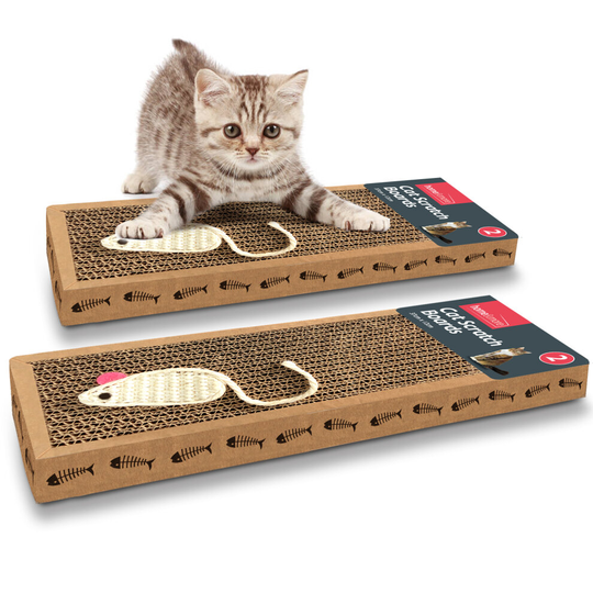 2pk Cat Scratcher Pads | Kitten Scratching Board Mat