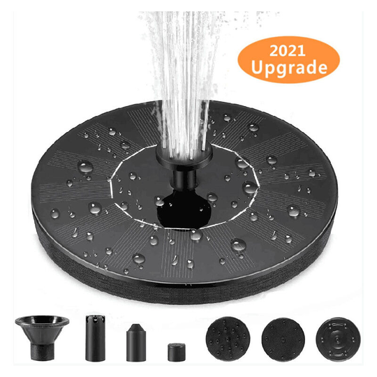 1W Outdoor Floating Solar Fountain Pump Solar Pond Nozzles for Bird Bath Aquarium Garden Fountain. Thsinde