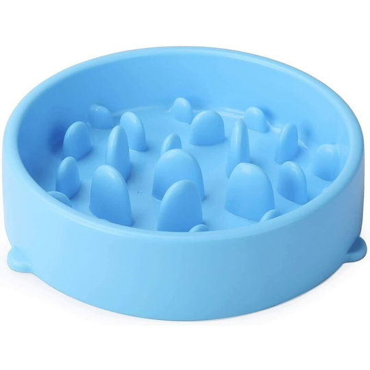Slow Feeding Dog Bowl, Slow Feeding Interactive Pet Feeding Blue Durable Non-Slip Pet Drink Water Bowl - Langray