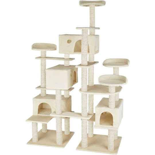 Tectake - Cat tree scratching post Entissar - cat scratching post, cat tower, scratching post - beige - beige