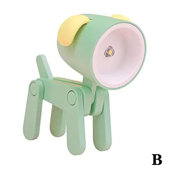 (Green puppy) Mini Cute Cartoon LED Night Light Pet Table Light