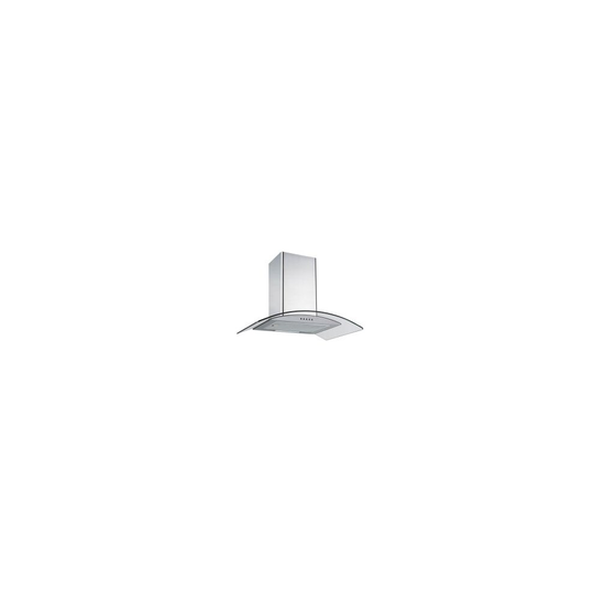 electriQ 60cm Curved Glass Chimney Cooker Hood - Stainless Steel