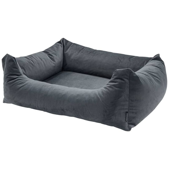 Dog Bed Velvet 80x67x22 cm Grey Madison Grey