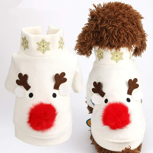 Christmas dog costume, Alce pattern, animals, winter, warm clothes, coats, coats, party clothes for small dog, size xl