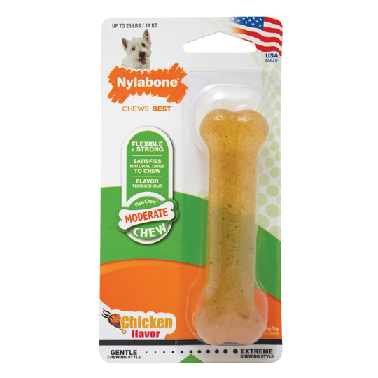 Nylabone Chicken Flavoured Faux Bone Dog Chew Toy