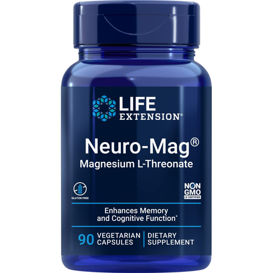 Life Extension Neuro-Mag Magnesium L-Threonate, 90 Vegetarian Capsules