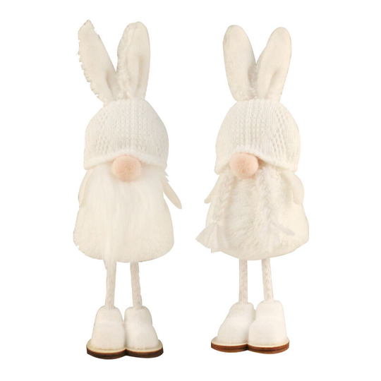 Ilovemilan - 2pcs Christmas Angel Girl Holiday Gifts Cute Rabbit Ears Stand Up Faceless Decorative Doll To Put On