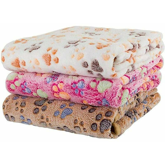 Soft Dog/Cat Blanket, 3pcs Soft Warm Animal Fleece Blanket Bed Mat Blanket Cushion Dog,Soft Blanket Waterproof Pet Car Cushion Mat Pattern Thsinde