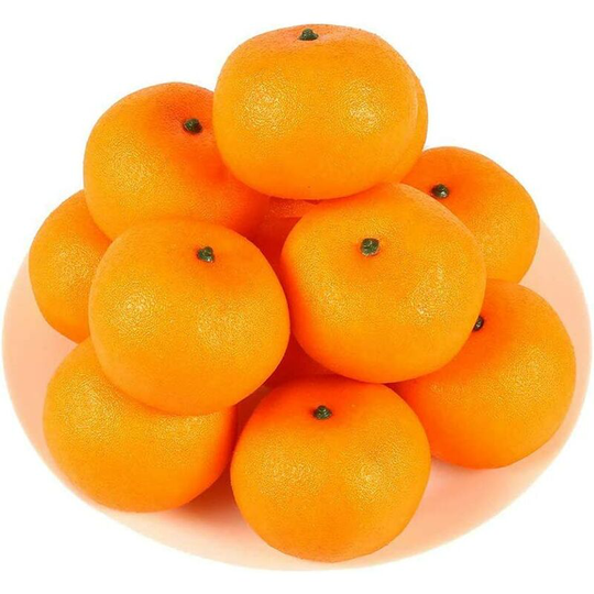 Monly - 12 pcs Artificial Lifelike Simulation Oranges Fake Fruit Home Kitchen Cabinet Decoration Visit haksen Store