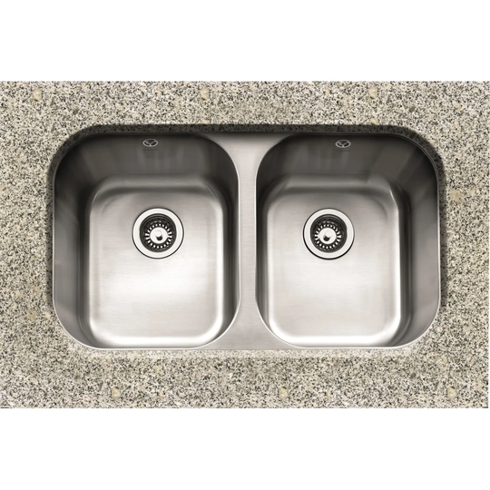 Form 79.1cm x 45.8cm Double Bowl Undermount Kitchen Sink