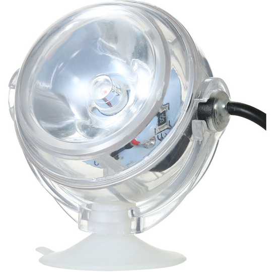 Aquarium Waterproof led Spotlight Submersible Light Convex Lens Design with Suction Cup Fish Tank Decorative Light Color Changing, Blue - Blue