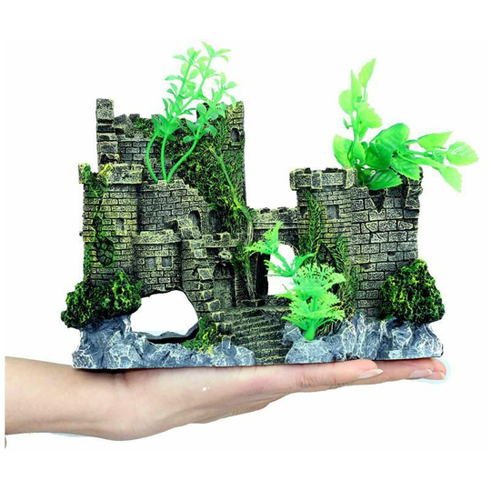 Benobby Kids - Medieval Resin Fish Tank Decoration Accessory Fish Tank Decoration Castle Shelter for Betta Reptiles