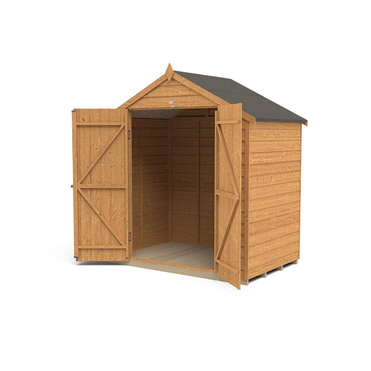 6 ft. W x 4 ft. D Wooden Overlap Apex Garden Shed