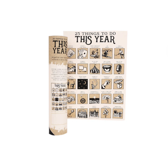 25 Things To Do This Year Scratch Poster