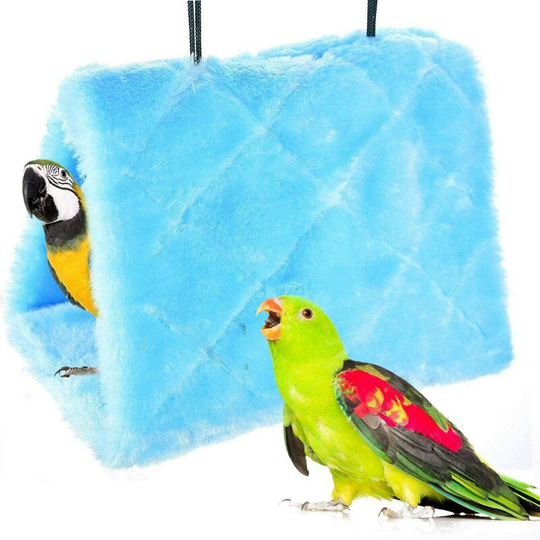 Ilovemilan - Winter Warm Bird Nest Hut Hanging Hammock Bird Cage Plush Plush Bird Hut Hideout for Hamster Parrot Macaw Parrot Eclectic Parrot Parrot