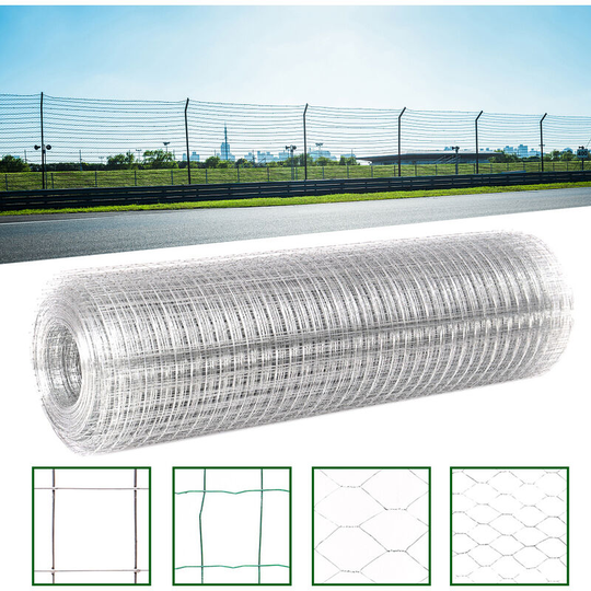 Fence Panels Galvanised Iron Wire Net Animal Cage Protective Mesh, Grid 2.5CM 60x500CM - Livingandhome