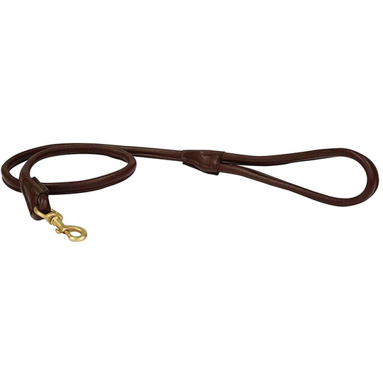 Rolled Leather Dog Lead (One Size) (Brown) - Brown - Weatherbeeta