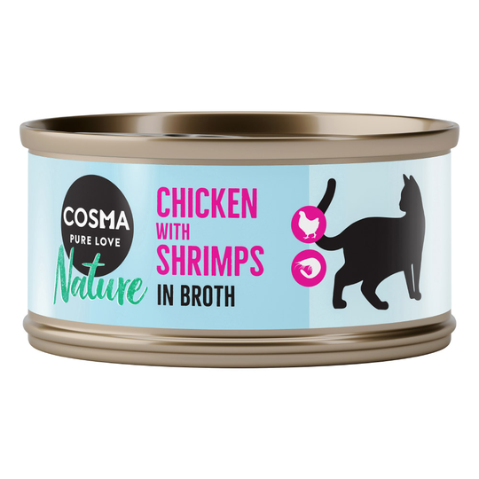 Cosma Nature Saver Pack 24 x 70g - Chicken Breast & Shrimps