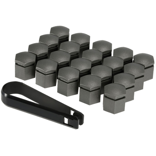 One Set of 20Pcs 17mm Wheel Nut Cover Bolt Cap for Vauxhall,model:grey