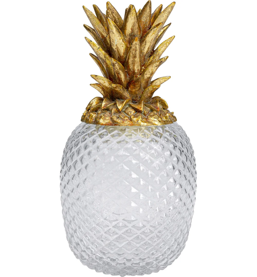 Deco Tin Pineapple Visible Bathroom Storage Container