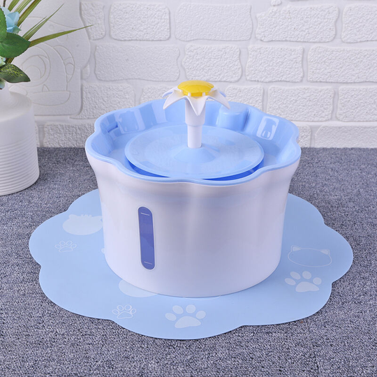 Soekavia - Cat Water Fountain: Stainless Steel Pet Water Drinking Fountain for Cats Dogs, Automatic Drinking Dispenser-Blue