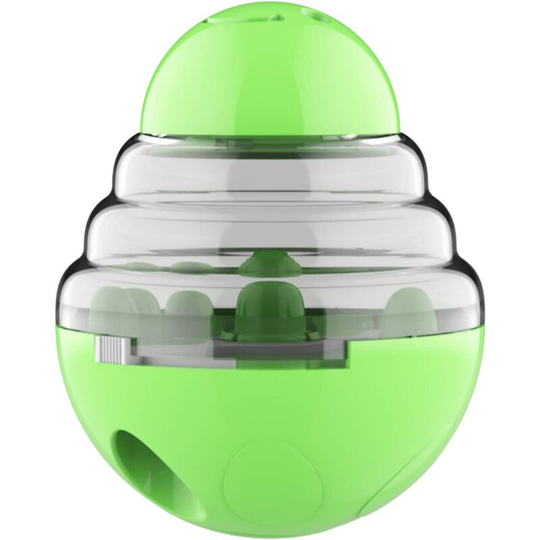 Dog Feeder Toy, Slow Leaking Pet Food Ball Tumbler Toy for Improve Digestion and Training (Green)