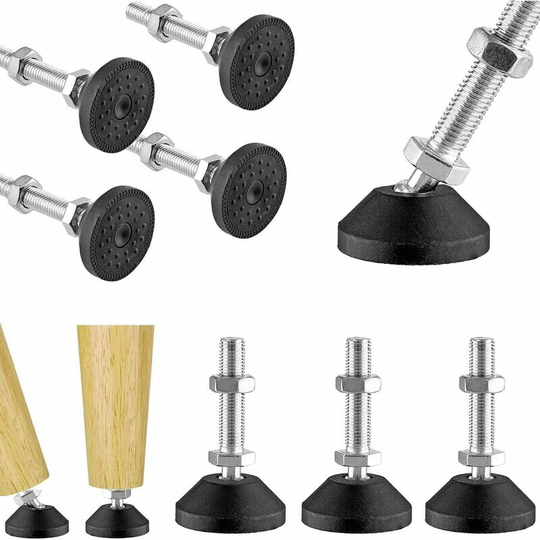 8 Pieces Leveling Feet 50*M10, Adjustable Furniture Feet, Stainless Steel Furniture Legs with Artificial Foundation, Adjustable Direction, Adjusting