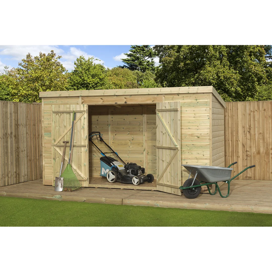 Bryonwood 12 Ft. W x 3 Ft. D Shiplap Pent Garden Shed