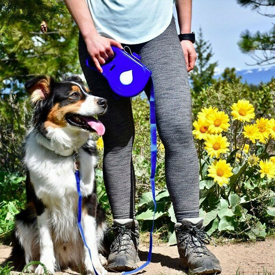3 in 1 Blue Pet Dog Leash Rope with Water Bottle Bowl Multi-function Pet Dog Walking Feeder Water Bowl and Lead Leash Pet Accessories