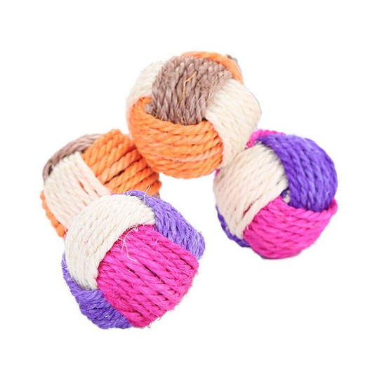 8 Rooms Sisal Pets, Ball in Sisal Cat, Sisal Ball Toy, Sisal Cat Balls, Interactive Chat Ball, Interactive Animal Sisal Ball