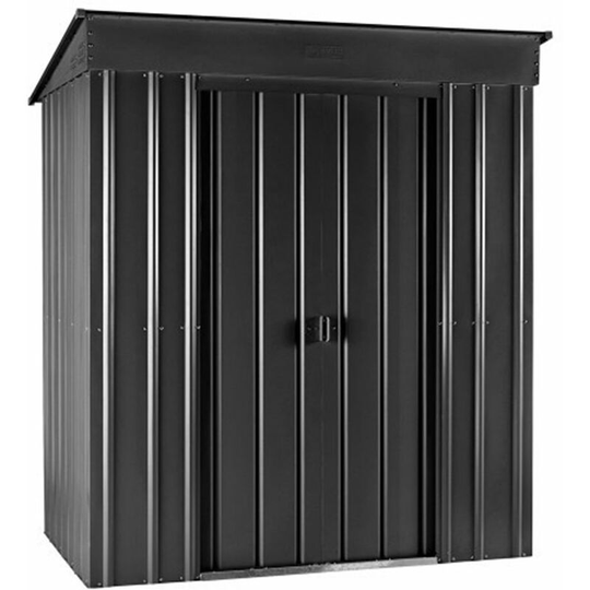 6 x 4 Premier EasyFix - Pent - Metal Shed - Anthracite Grey (1.80m x 1.24m)