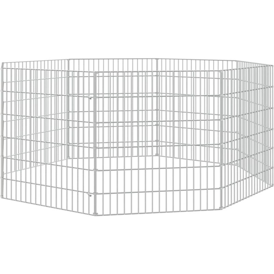 Vidaxl - 8-Panel Rabbit Cage 54x60 cm Galvanised Iron Silver