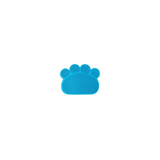 Litter Box Mat, Cat Litter Mat Dish Food Feeding Bowl Cleaning Mat (Blue)