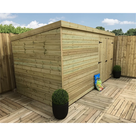 Quealy 12 ft. W x 5 ft. D Solid Wood Garden Shed
