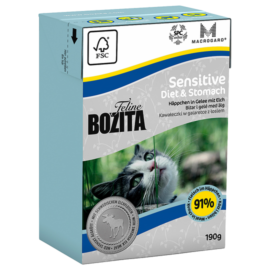 Bozita Feline Tetra Pak Saver Pack 16 x 190g - Diet & Stomach - Sensitive