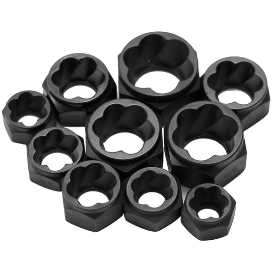 Asupermall - 10pcs Damaged Bolt Nut Screw Remover Tool Kit Damaged Bolt Removal Set Damaged Bolt Nut Screw Removal Socket,model: low cased - model: