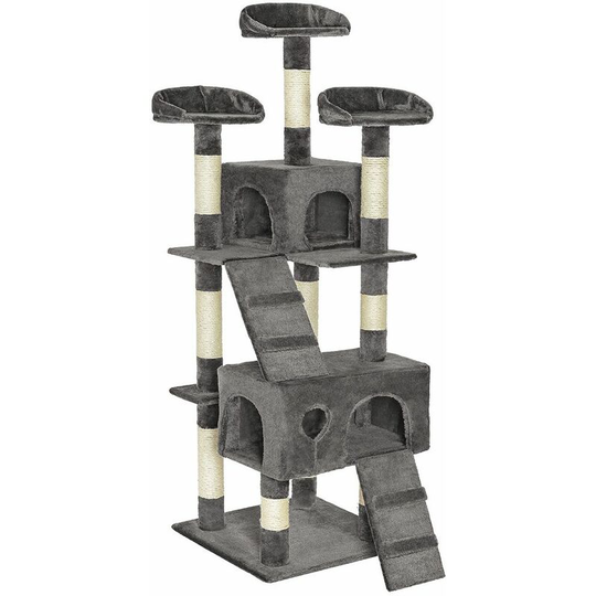 Cat tree scratching post Mogli - cat scratching post, cat tower, scratching post - grey - grey