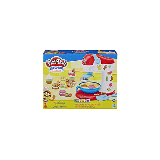 Play-Doh Kitchen Creations Spinning Treats Mixer Toy Kitchen Appliance for Children 3 Years and Up with 6 Non-Toxic Play-Doh Colours