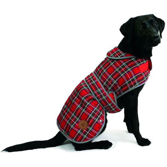 Ancol - Highland Tartan Dog Coat (l) (Red) - Red