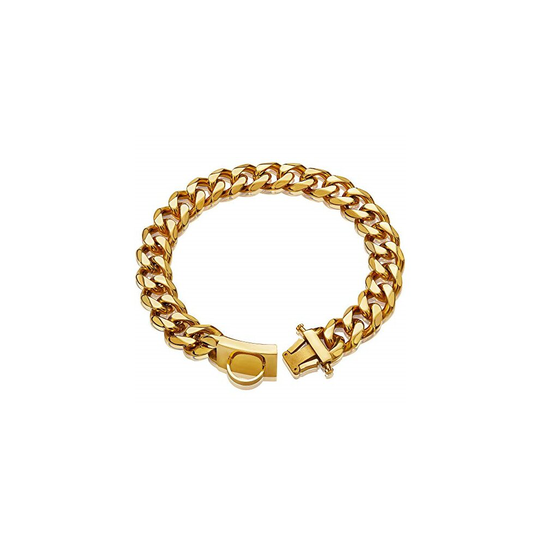 (17") Gold Dog Chain Collar,Strong Metal Chain Collar