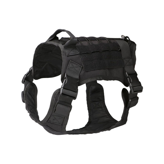 Thsinde - Tactical Dog Training Vest Dog No Drawstring, Adjustable Dog Hiking Strap Work Vest (Grey, m, Bust 60-81cm, Recommended Weight 16-30kg)