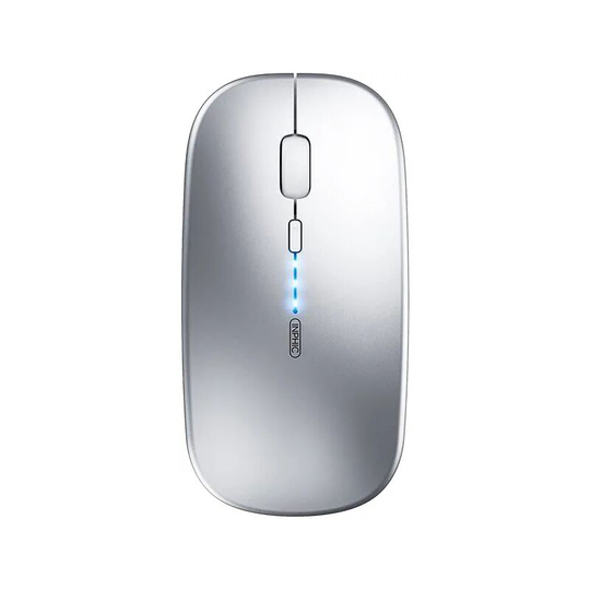 Rechargeable Wireless Mouse, Ultra Thin 2.4G Optical Silence Mouse 1600 dpi with usb Receiver for Laptop, pc, Mac, MacBook, Visible Battery Charge