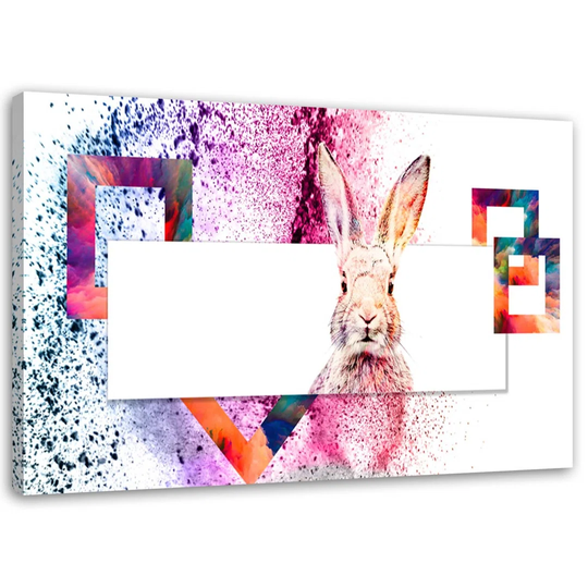 Canvas print, Multicolour rabbit