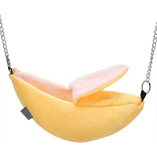Banana Hamster Bed Hammock Hanging Bunk Bed House Small Animal Animal House Toy Sleep Nest for Small Animal (Lemon Tree)