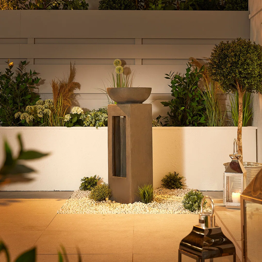 Clairette Concrete Fountain with Light