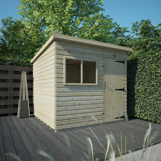 Tiger 8 Ft. W x 8 Ft. D Shiplap Pent Wooden Shed