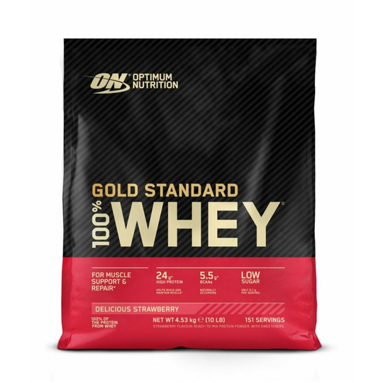 (Delicious Strawberry) Optimum Nutrition Gold Standard Whey Protein Isolate 4.5kg